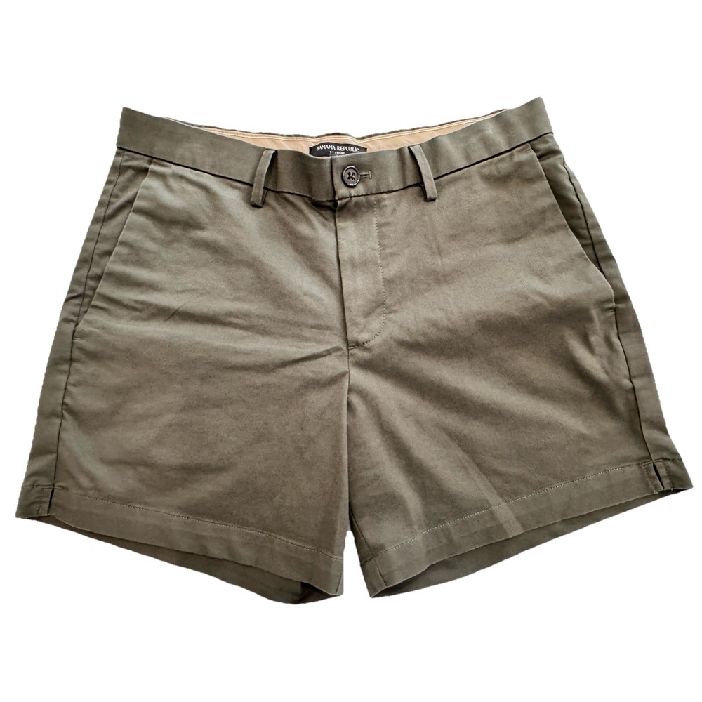 Banana Republic Women's Sz 30 City Chino Shorts Olive Green Stretch